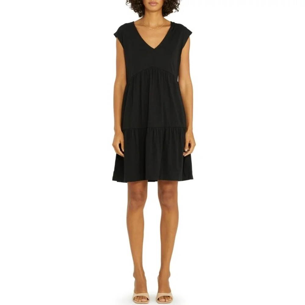 Black A-Line Knee-Length Dress
